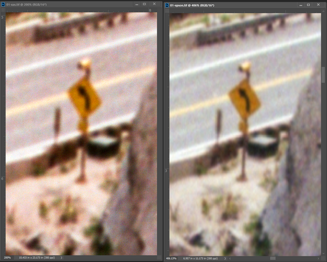 second image, XAS on left, v600 on right